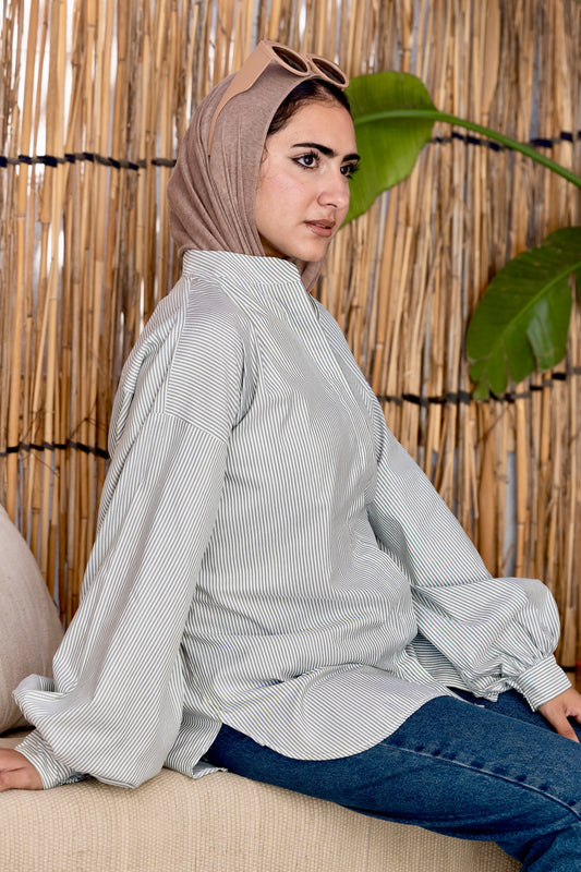 Cora Chemise strip in Olive