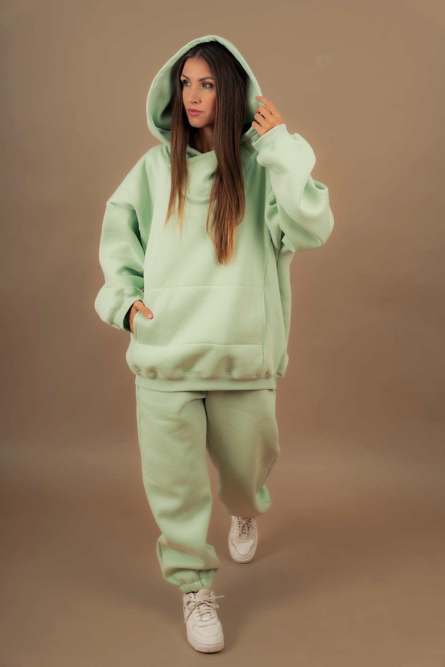 Hug me Hoodie in Mint Green