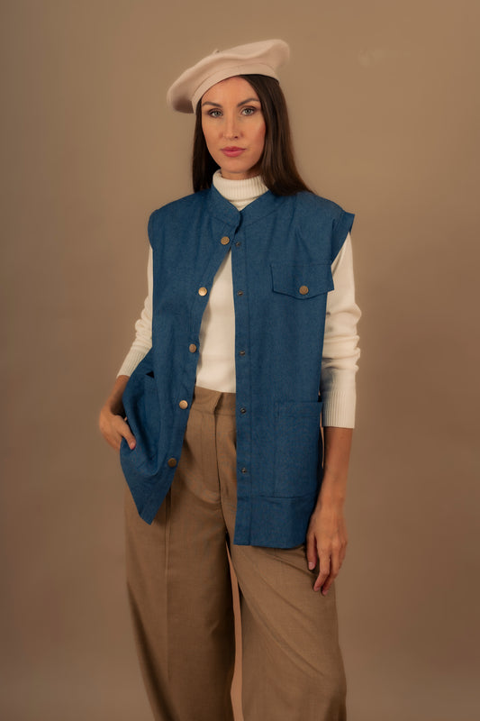 Jeans hooded Vest