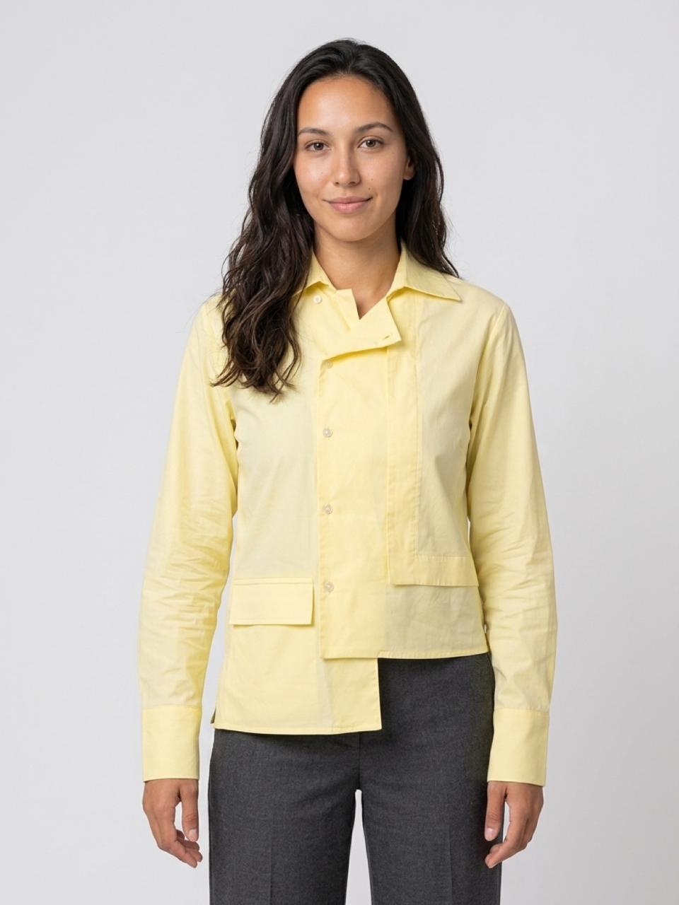 Butter Yellow Asymmetrical Shirt