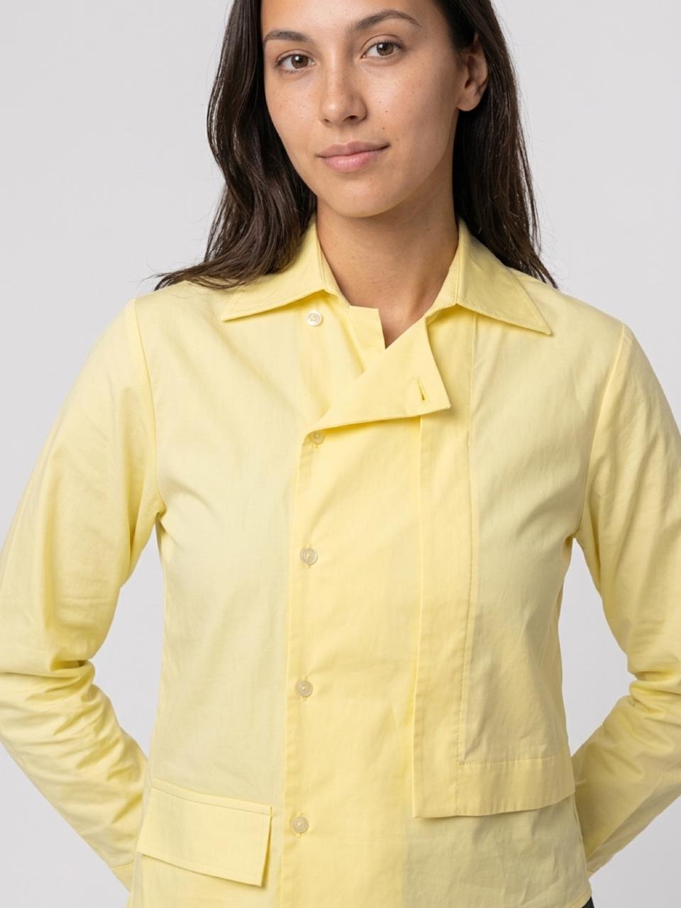 Butter Yellow Asymmetrical Shirt