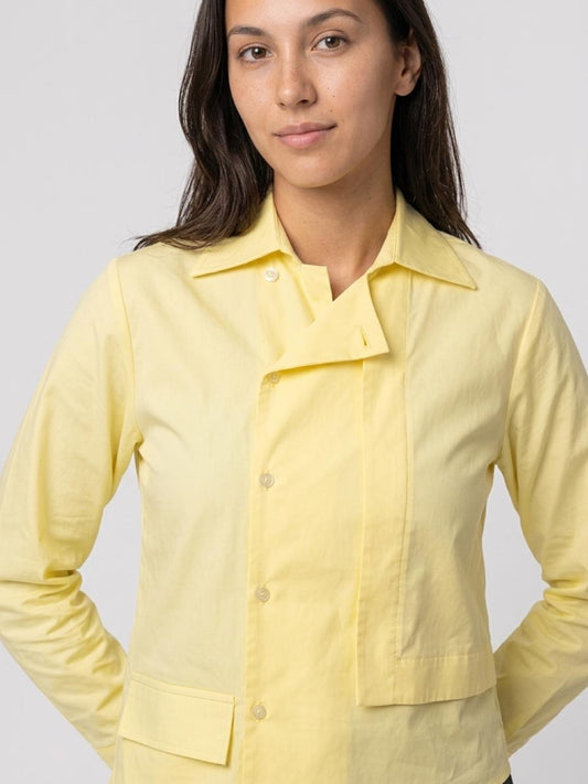 Butter Yellow Asymmetrical Shirt