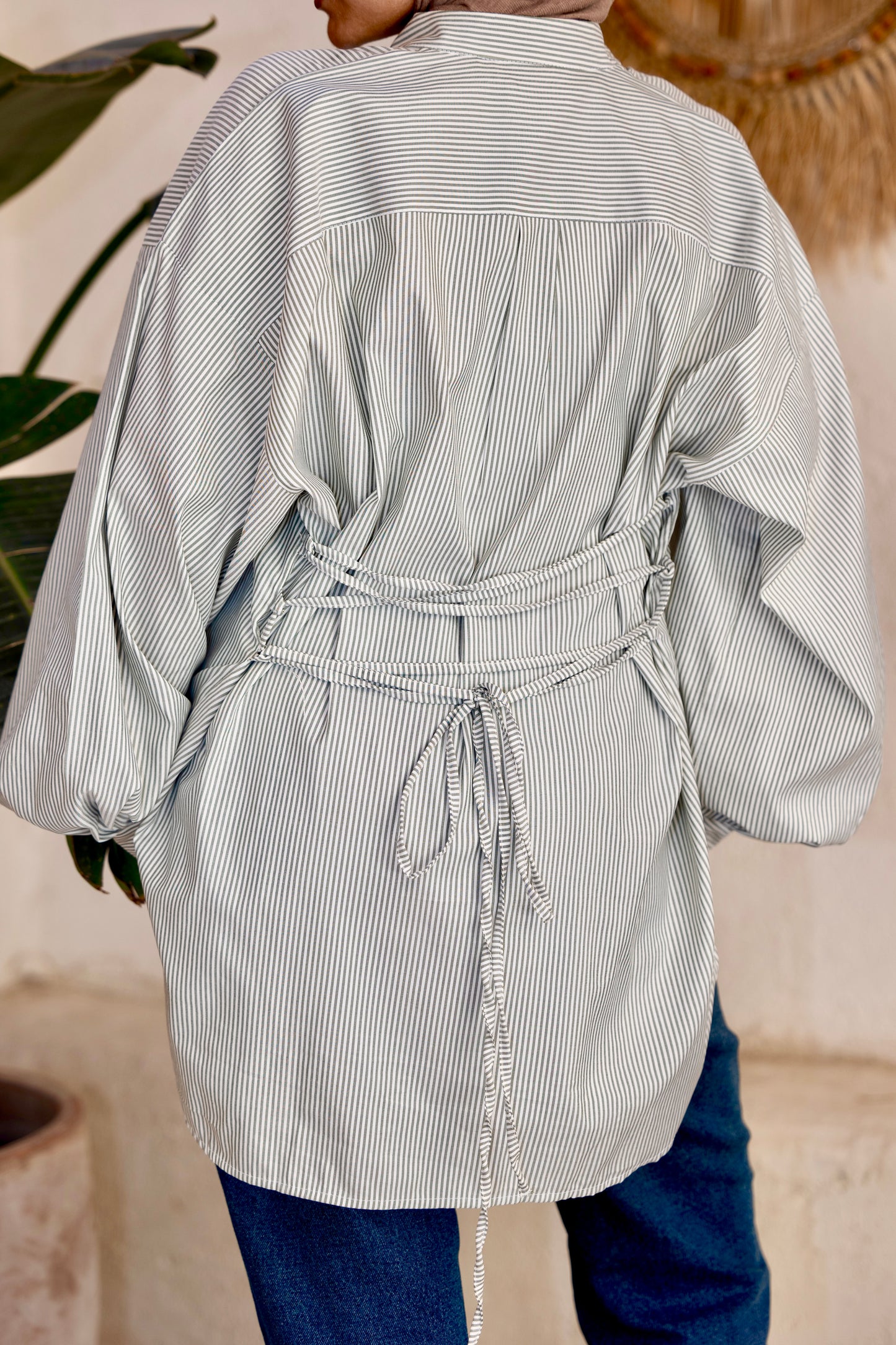 Cora Chemise strip in Olive