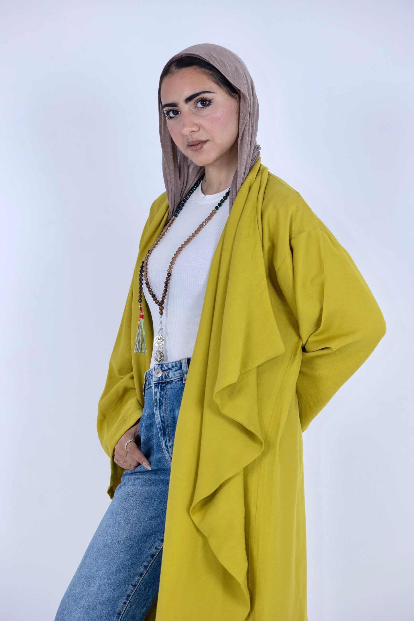 Free Flow Kimono in Apple Green